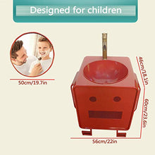 ZTGL Mobile da Bagno con Lavabo Combinato, Set di Lavabo Stile Industriale per Bambini, Design a Forma di Cartone Animato, 56x46x60 cm,Verde,with Mirror
