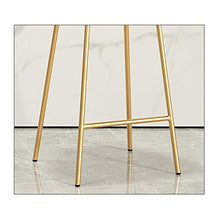 Sgabello da bar, poltrona da esterno per balcone del soggiorno di casa, seggiolone per ristorante dell'hotel, materiale in ferro, aspetto in pelle, con poggiapiedi/B / 75 centimetri