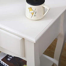 Sogesfurniture BHEU-BSB-008 - Comodino con cassetto, 49 x 38 x 62 cm, colore: Bianco