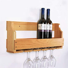 Classico Free Standing Mensola Bottiglia di vino in legno 6 Bottiglie Hanging 5 bicchieri di vino Wine Rack stand di legno Cabinet Bottle Holder dell'organizzatore di immagazzinaggio controsoffitto fo