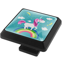 Unicorno arcobaleno 3 PCS Pomelli per Porta, Pomolo per Mobile, Pomelli per Mobili con Viti, Maniglia per Armadietto, Pomelli per Porta, Pomelli per Cassetti per Porta, Armadio, Cassetto e Credenza