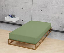 Biberna 0012344 Lenzuolo Frottee-Stretch (Altezza Materasso max. 22 cm) 1X 180X200 cm > 200X200 cm, Abete Rosso