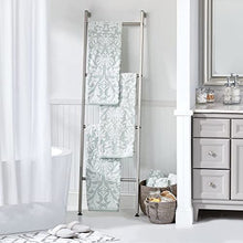 mDesign Elegante Scala a pioli da appoggio per Il Bagno – Moderno Porta Asciugamani Bagno in Metallo con 4 Ripiani – Porta salviette Bagno per Asciugamani, Vestiti o giornali – Beige