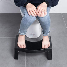Yuanu Sgabello WC Antiscivolo Collapsable Passo Occupazione Aiuto al Bagno Portatile Bagno Poggiapiedi per Migliorare Il Movimento Intestinale Allevia Costipazione E Gonfiore Nero