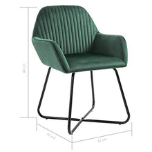 2 pz Sedia Poltroncina da Sala Pranzo Sedie Moderne da Cucina con Schienale e Braccioli Sedia Imbottita in Velluto per Camera da Letto Soggiorno 61 x 61 x 84 cm-Verde