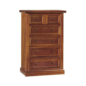 InHouse srls Cassettiera, Arte povera, in Legno massello e MDF con rifinitura in Noce Lucido - Mis. 63 x 37 x 98