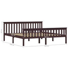 SKM Giroletto Marrone Scuro in Legno Massello di Pino 180x200 cm (27.55kg)