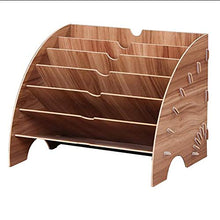Schedario Classificatore Verticale Cartella, Classificazione dei File A 6 Strati, Design Fibbia, Borsa per Archivio in Legno per Ufficio, Archivia Cartella Desktop, Fan, Cartella per Lettere,