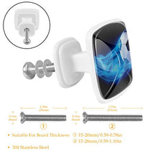 Set di 4 maniglie rotonde per armadio da cucina, credenza, cassettiera, cassettiera, con viti, per cucina, comò, armadietto, bagno, armadio volante, calcio blu fiamma