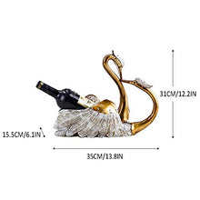 XLBAXLJ Incolla Drill Swan Wine Rack, Blu Fumetto Creativo Sveglio del Vino della casa cremagliera Champagne Decorazioni per la Veranda Ufficio Soggiorno Camera da Letto