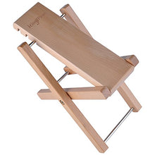 Kingpoint, poggiapiedi in solido legno per chitarristi, 3 livelli di altezza regolabile, Natural wood