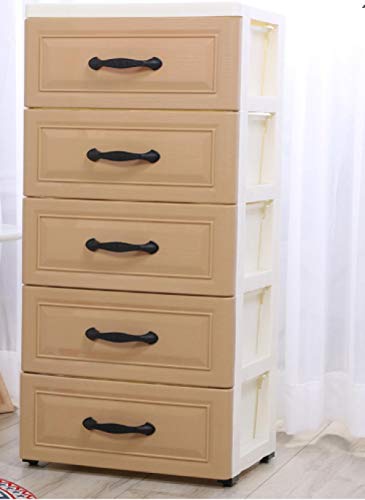 yqtoy Armadio di Stoccaggio per Bambini Armadio in Plastica per Bambini Giocattoli per Bambini Armadio di Finitura Grande Scatola di Finitura-Cachi_3 Piani