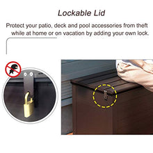 Baule da Esterno Armadio Giardino Panca Box Beach all'aperto con serratura, Contenitori per la conservazione della protezione solare antipioggia, Ultra Pro Brown Large Contenitore di stoccaggio, 90 ×