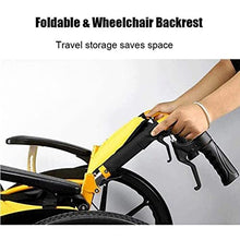 Carrozzine Semoventi, Transito Portatile da Viaggio Lega di Alluminio Grande Trasporto Circolare, Ergonomia Lega di Alluminio Pieghevole Dispositivo Anticaduta Portatile Trolley per Anziani Disabili