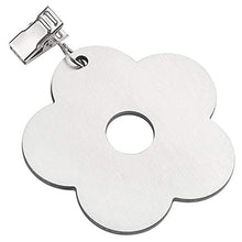 Camisin 8 pezzi tovaglia Pesi ciondolo in acciaio addensare antivento antiruggine fiore foglie forma panno clip tavolo