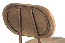 CLP Sgabello Design Industriale Pino In Legno E Metallo I Sgabello Bar Bancone Regolabile 68-88 CM Con Schienale, Colore:bronzo