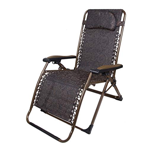 Hfyg Lettino Prendisole Zero Sdraio,Lounge Chair Sedia Pieghevole per Pausa Pranzo Summer Cool Chair Acciaio Ad Alto Tenore di Carbonio Allargato Sedia Sdraio Portatile Chaise Longue (Color : C)