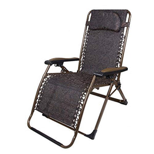Hfyg Lettino Prendisole Zero Sdraio,Lounge Chair Sedia Pieghevole per Pausa Pranzo Summer Cool Chair Acciaio Ad Alto Tenore di Carbonio Allargato Sedia Sdraio Portatile Chaise Longue (Color : C)