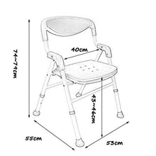 HYYDP Bagno Sgabello Sgabelli da Doccia/Vasca Sgabello da Doccia in Lega di Alluminio Be Applicable Compatible for Anziani/disabili Poltrone Antiscivolo Sedia da Doccia Regolabile in 3 Altezza con