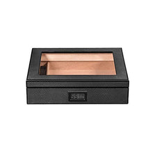 ZYING Classic Cigar Box con Digital igrometro e umidificatore di Vetro Top Cigar Cabinet Contiene 25 Sigarette Humidor