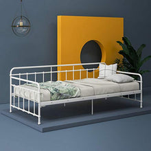 belupai Daybed - Telaio letto in metallo con rete a doghe in metallo, per letto degli ospiti, 90 x 200 cm, colore: Bianco