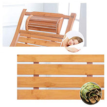 HAIYU-Sedia Reclinabi Pieghevole Lettino in Legno Lettino A Dondolo da Giardino/Balcone/Terrazza Sedia a Sdraio con Schienale Regolabile in 5 Posizioni, Cuscino in Cotone Disponibil(Color:Marrone)