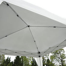 Outsunny Gazebo Pieghevole da Giardino 3x3m Struttura in Acciaio, Corde Antivento e Sacca di Trasporto, Bianco
