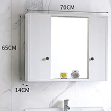 Armadietto per Bagno con Specchio Scorrevole, armadietto a Muro per Bagno, Cucina multiusoOrganizzatore per mobili, Mobile Bagno con Specchio, Bianco