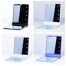 UYZ Specchio per Il Trucco bifacciale Notturno Luminoso a LED con Luce Notturna Specchio per la Visione Notturna Pieghevole Piccolo Specchio Portatile
