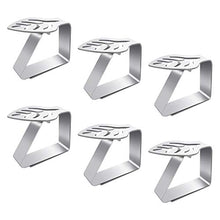 QASIMOF - Clip decorative per tovaglia, 6 pezzi, in acciaio INOX ispessito, per picnic, matrimoni, campeggio, feste