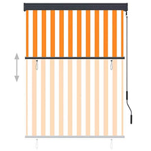 vidaXL - Tenda avvolgibile per esterni, 120 x 250 cm, colore: Bianco/Arancione