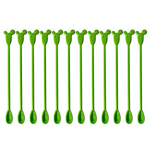 PRETYZOOM 12 Pezzi Bastoncino di Bevanda Fico D'india Design Cucchiaio di Bevanda Forniture per Feste Hawaiane per Latte d'Acqua (Verde Erba)