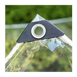 YYFANG Telone Impermeabile in PVC Trasparente Vetro Morbido per Esterni Resistente al Vento E al Gelo con Copertura per Mobili da Giardino con Occhiello (Color : Chiaro, Size : 2x2m)