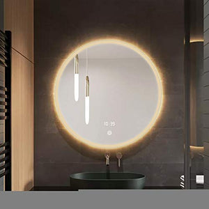 Lampada da Parete A LED Rotonda Intelligente da Bagno con Specchio per Toeletta con Specchio Cosmetico Specchio da Toeletta Regolabile in Continuo