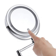 Belleashy Specchio Trucco Led Specchi Trucco Con Luce LED Pieghevole Montaggio A Parete Specchio Vanity 10x Portatile Illuminato Per Il Bagno