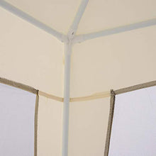 miozzi Gazebo da Giardino 3x3x2.35 m in Acciaio con Zanzariere Beige