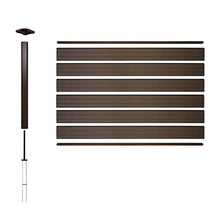 Mendler Pannello supplementare frangivento Basso Privacy Sarthe WPC Alluminio Premium 188cm Marrone