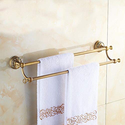 KaO0YaN-Towelrack Portasciugamani in Rame Portasciugamani Doppio palo Antico portasciugamani Appeso Bagno Doppio Strato Asciugamano Appeso