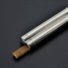 Humidars Cigar Humidor - Pro acciaio inossidabile Cigar Humidor tubo portatile Holder caso di corsa Cigar bagagli for 2 sigari mantenerlo fresco .Scatola di immagazzinaggio di cigari di grande capacit