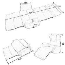 MeiMei Moderna Moda Pieghevole Singolo Divano Letto Balcone bay Window Lounge Chair (Color : Gray)