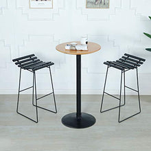 LXYPLM Sgabello Sedie Bar Barstools Contro Il Tempo Libero Bar Sedie Sedile, Nordic Ferro battuto semplici creativi Alti sgabelli for Pub Cafe Arredo Bar Cucina (Color : Black)
