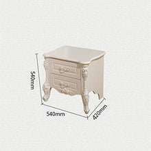 Comodino di Leggero, Gruppo Intagliato Camera da Letto Europea Multifunzione 2 Piccoli Mini armadietti Carico: 400 kg-54x54x42 cm FANJIANI