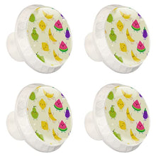 Maniglie per cassetti Manopole per cassetti Manopole rotonde Confezione da 4 per armadietto, cassetti, cassettiere, cassettiere ecc - Frutta