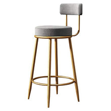 Sedia con sgabelli da bar in ferro battuto, seduta in flanella e gambe in metallo, sgabelli da banco con poggiapiedi, altezza seduta 65 cm / 75 cm, bianco, nero, grigio, rosa, blu, verde