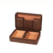 Humidars Cigar Humidor - portasigari Cigar Humidor di legno Viaggi Cedar pelle 4 tubo porta Cigar Box for i sigari all'aperto Humidor Box mantenerlo fresco .Scatola di immagazzinaggio di cigari di gra