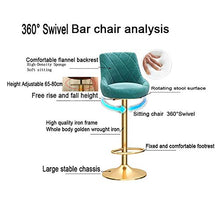 Sgabelli da Bar Sedia Set di 4 Sgabello regolabile contemporanea for Pianale da cucina Alto Bar Altezza Sedie flanella Colazione gratuita Sgabelli di Isola della cucina Niente bracciolo Bar Sgabelli R