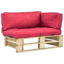 Tidyard Divano in Pallet da Esterno a 2 Posti, con 3 Cuscini Rimovibili, 110 x 66 x 65 cm, Certificato FSC, Ross