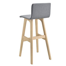 [en.casa] Tavolo da Bar Ø 70 x 107 cm con 2 Sgabelli da Bar 98 x 48 x 49 cm Set Arredo Bar Design Retro Bianco/Grigio Gambe in Legno di Faggio