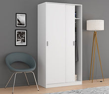 Habitdesign Jenny B01 Armadio Anta Scorrevole, Legno ingegnerizzato, Bianco, 100 x 50 x 200 cm