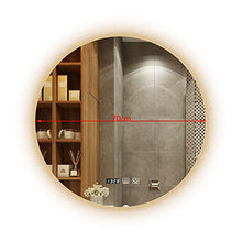 WANGYX 70cm Speccihio de Bagno con LED Luce con Interruttore Touch e Anti-Appannamento Tempo Temperatura Schermo per Bagno, Toletta, Hotel